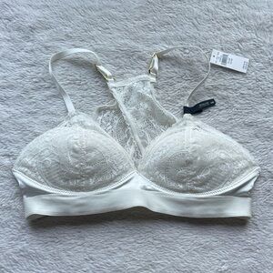 Seamless Lace Bralette - White